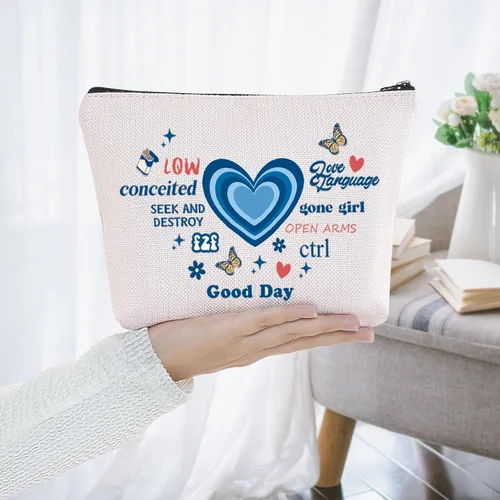 Vista 6 de BWWKTOP Singer Album Cosmético Bolsa de Maquillaje Cantante Concierto Fans Regalo Cantante Maquillaje Cremallera Bolsa Bolsa Cantante Mercancía
