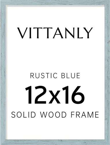 Vista 29 de Vittanly - Marco de fotos de 4 x 6 pulgadas de madera maciza con plexiglás, incluye paspartú de 3,5 x 5, para colgar en la pared o poner sobre una