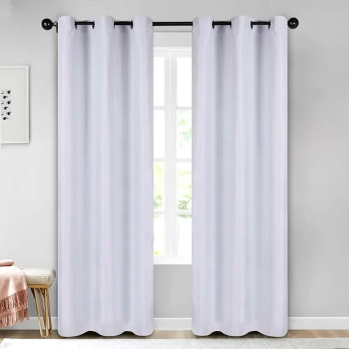 Vista 28 de Superior Cortinas opacas, aisladas, cortinas con bloqueo solar para dormitorio, sólidas, texturizadas, ventana de sala de estar, tejido térmico