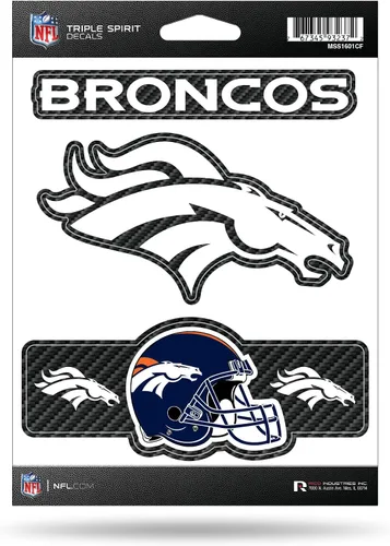 Vista 29 de Rico Industries NFL Football Triple Spirit Stickers Hoja de calcomanías triples