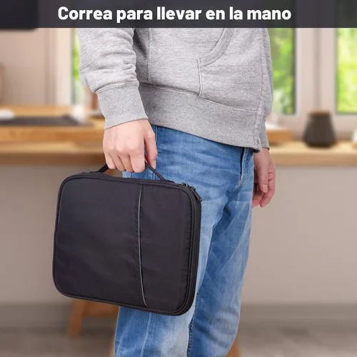 Vista 5 de Funda de transporte para iPad de 9 a 11 pulgadas, bolsa acolchada para tableta de viaje para iPad Pro de 11 pulgadas (M4), iPad 10.9