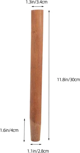 Vista 3 de Hemoton Mango de cuchara agrícola Mango de pala de madera de repuesto pala pala hacha de madera varilla palo de jardinería pala agarre para cucharón