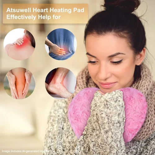 Vista 2 de Almohadilla térmica para microondas, almohada de calor húmeda y cálida multiusos, almohadilla térmica esponjosa para microondas para calambres