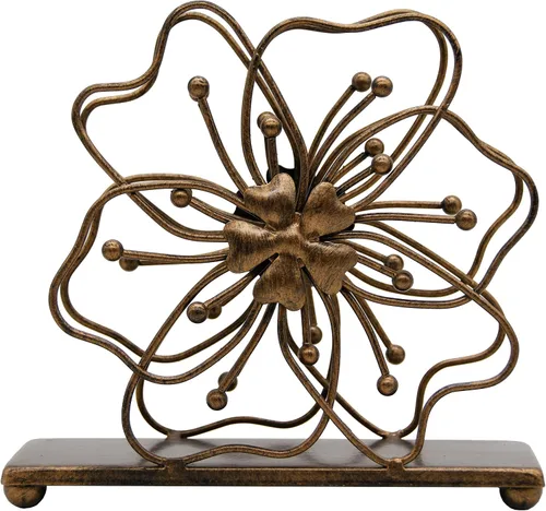 Vista 8 de OwlGift Servilletero de estilo floral, dispensador de pañuelos independiente, almacenamiento de servilletas para mesa de comedor, para el hogar Flor