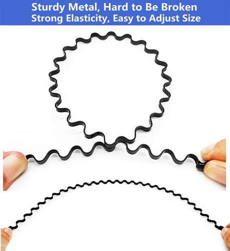 Vista 2 de bodbop XINGZHE Bandas para el cabello, diadema de metal para hombres y mujeres, diademas de moda para lavar la cara, maquillaje deportivo, banda