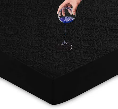 Vista 24 de Sufdari Protector de colchón impermeable, funda de colchón tamaño individual para cama, bolsillo profundo de 18 pulgadas, protector de colchón