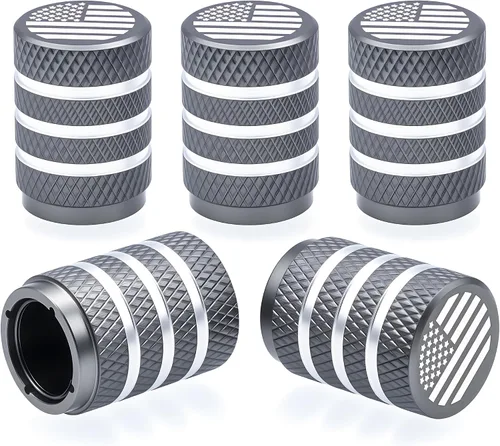 Vista 40 de 4 piezas de tapas de válvula de rueda con forma de punta, válvula de rueda de aleación de aluminio con punta, cubiertas universales de válvula