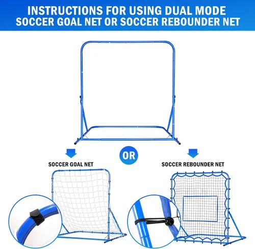 Vista 2 de Soccer Baseball Rebounder Soccer Goal Net, Volleyball Rebound Pitchback Net