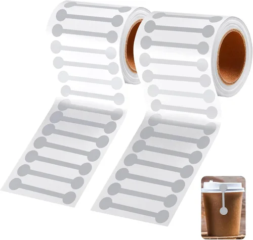 Vista 13 de Teling 2 Rollos 1000 Piezas Cinta Evidente de Manipulación 2.75 x 0.5 Pulgadas Pegatinas Calcomanías a Prueba de Manipulación Cinta en Blanco