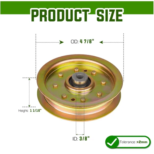 Vista 3 de Polea tensora plana para MTD Cub Cadet RZT 50 L54 S42 42 S54 S50 LT1040 RZT50 Troy-Bilt GT54 TB2450 TB2142 756-04129B 956-04129C 753 -08171 paquete