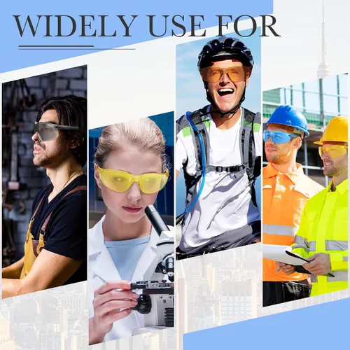 Vista 6 de Queekay 24 pares de gafas de seguridad unisex anti arañazos gafas protectoras resistentes a los impactos