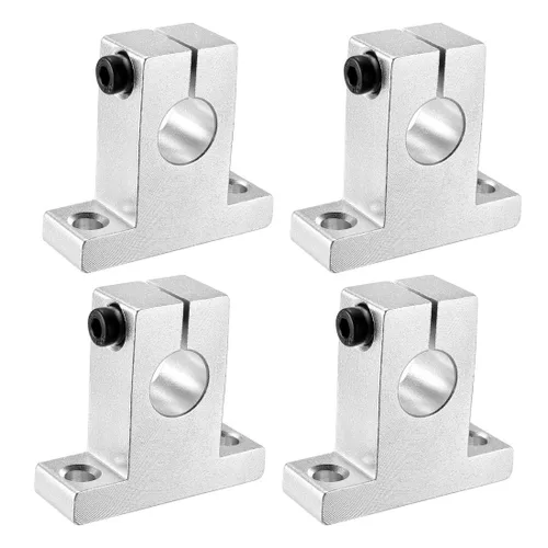 Vista 4 de uxcell Soporte de guía de riel de barra de sujeción lineal de aluminio SK8 para eje de 0.315 in de diámetro