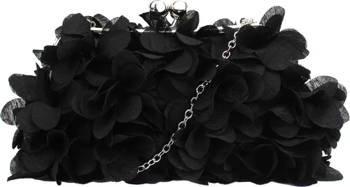 Vista 12 de Buddy - Bolso de mano de satén suave para mujer, con forma de rosa, para boda, fiesta