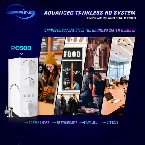 Vista 6 de iSpring Reemplazo del filtro de bloque de carbono FCB500 para el sistema de filtración de agua de ósmosis inversa sin tanque RO500