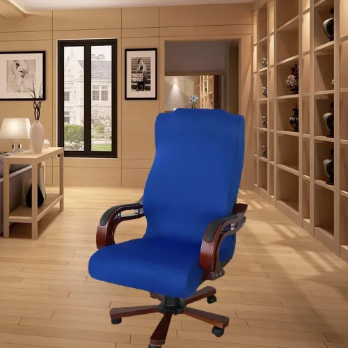 Vista 4 de JIAN YA NA Funda para silla giratoria de computadora, de poliéster, elástica, para escritorio, oficina, protector de asiento elástico, tamaño L