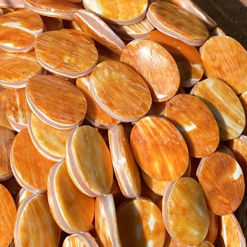 Vista 3 de ABCGEMS - Cuentas de concha de ostra espinosa naranja Sea of Cortez de México (origen ético, producción de lotes pequeños) pulidas a mano para un
