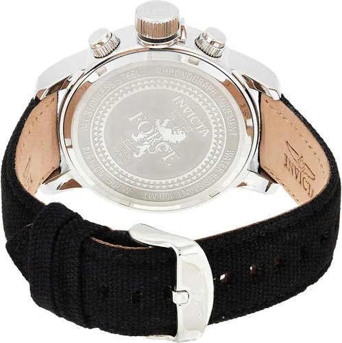 Vista 2 de Cronógrafo Lefty Force de acero inoxidable para hombre esfera blanca y correa de cuero Blanco Cronógrafo