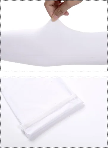 Vista 6 de 8 pares de mangas de enfriamiento unisex con protección UV para brazo de seda de hielo