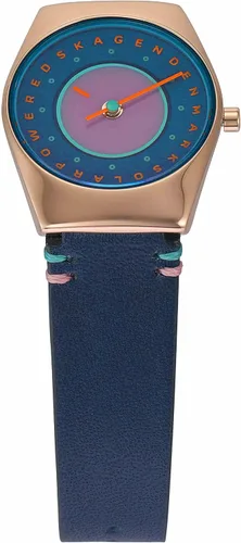 Vista 2 de Skagen Grenen Lille Reloj de mujer con malla de acero inoxidable o correa de cuero