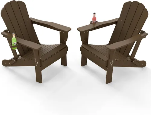 Vista 31 de Domi Folding Adirondack Chair with Cup Holder, Aruba