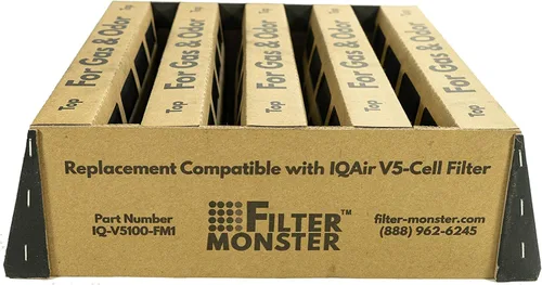 Vista 2 de Filter-Monster - Paquete de filtros de aire de repuesto, juego de 3 filtros, 2 unidades, compatible con purificador de aire IQAir HealthPro Series
