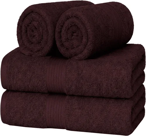 Vista 19 de Ample Decor Toalla de mano de 18 x 28 pulgadas, paquete de 6, 600 GSM, 100% algodón, certificado Oeko Tex, suave, absorbente, gruesa, duradera Beige