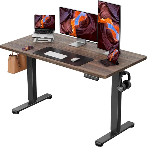 Vista 10 de ErGear - Escritorio eléctrico de pie de altura ajustable, escritorio para estar sentado o de pie de 31.5 x 18.9 pulgadas, escritorio de computadora