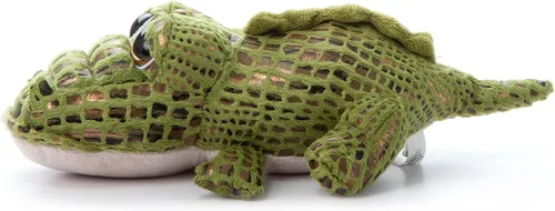 Vista 4 de The Petting Zoo Peluche de cocodrilo, regalos para niños, animales de zoológico de ojos brillantes, juguete de peluche de cocodrilo de 10 pulgadas
