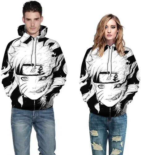 Vista 3 de BAIMORE Sudadera con capucha de anime japonés con estampado digital 3D