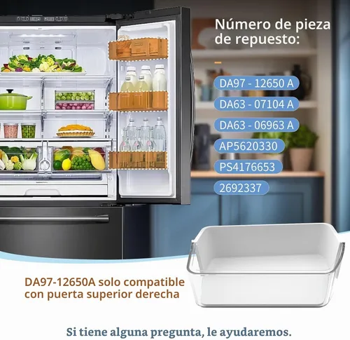 Vista 3 de DA97-12650A Reemplazo del contenedor de estantes de la puerta