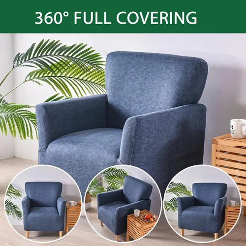 Vista 6 de Fundas estampadas para sillón de banquete fundas suaves para sillón de 1 pieza, fundas elásticas para silla de sala de estar, funda antideslizante