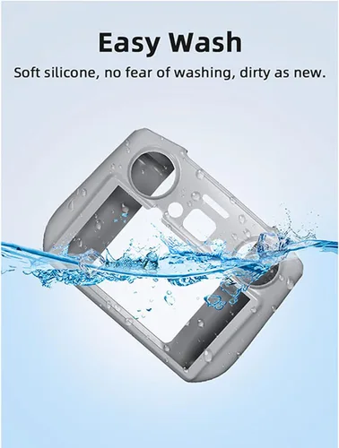 Vista 5 de Funda de silicona para DJI Air 3 RC 2 Controller Funda protectora RC Accesorios de control remoto (gris)