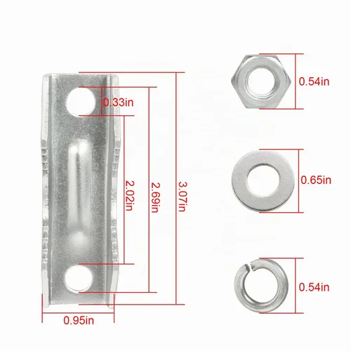 Vista 4 de XRDS-RF Abrazadera de montaje de antena U-Bolt 2 PCS, abrazadera de mástil de antena V bloque de mandíbula con pernos en U para antena exterior