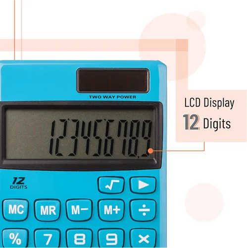 Vista 3 de Mr. Pen - Calculadora de función estándar, 12 dígitos, calculadora solar, calculadoras básicas de oficina (paquete de 2)
