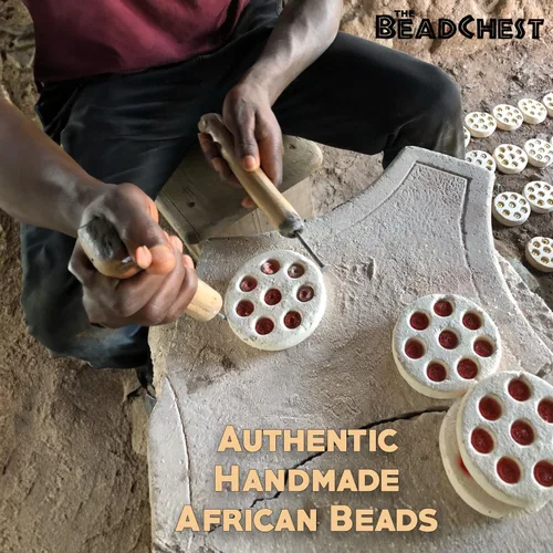 Vista 5 de Cuentas redondas de plata de 0.157 in - Hilo completo de cuentas espaciadoras de metal africano - The Bead Chest