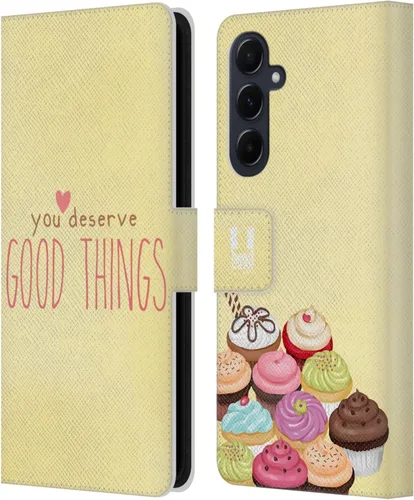 Vista 186 de Head Case Designs Assortment Cupcakes Happiness Leather Wallet Case Compatible with Samsung Galaxy A07 4G Surtido
