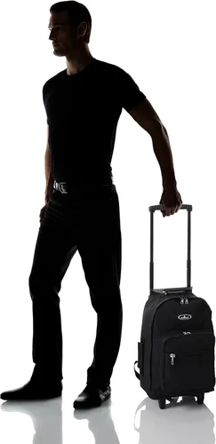 Vista 8 de Everest Mochila con ruedas - Estándar, Negro), 1045WH-BK