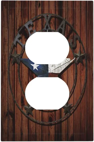 Vista 59 de Mid Century Morden Boho - Placa de pared para interruptor de luz dúplex de 1 banda, placa frontal decorativa eléctrica para receptáculo para baño