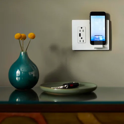 Vista 9 de Legrand Radiant - Cargador inalámbrico Qi de 15 amperios y salida USB tipo A, color blanco, 1 paquete Pass & Seymour 3.1A USB Outlet, Integrated