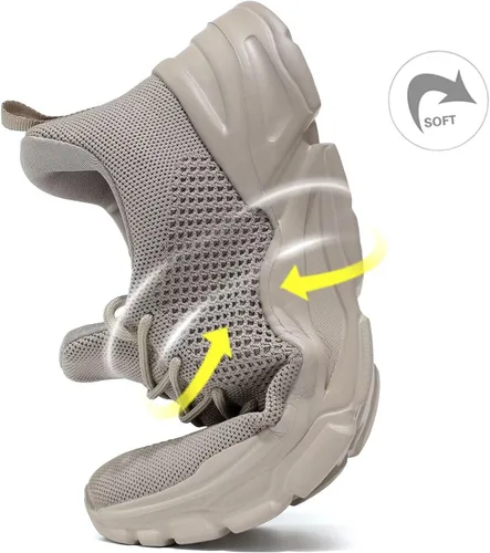 Vista 6 de Zapatos deportivos para hombre para correr, caminar, tenis ligeros, transpirables, informales, suela suave, cómodos, para el trabajo, gimnasio