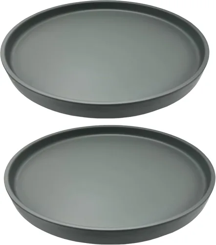 Vista 16 de Yukfona - 4 bandejas de cerámica para macetas, bandejas de 4 5 6 7 8 9 10 11 12 13 pulgadas para interior y exterior, resistente, duradera, base