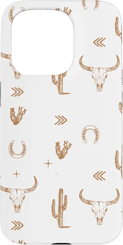Vista 14 de Western Country - Carcasa para iPhone 17, diseño de calavera de toro sureño