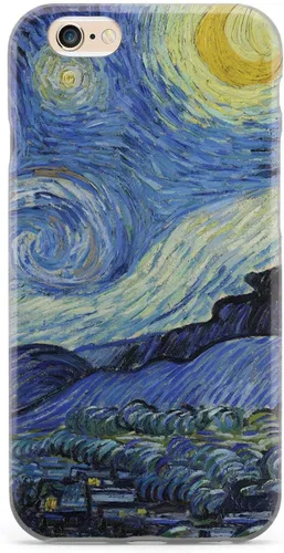 Vista 13 de Inspired Cases - Funda con textura 3D para iPhone Xs Max - Funda protectora de goma para iPhone Xs Max de Apple - Vincent Van Gogh - Noche estrellada