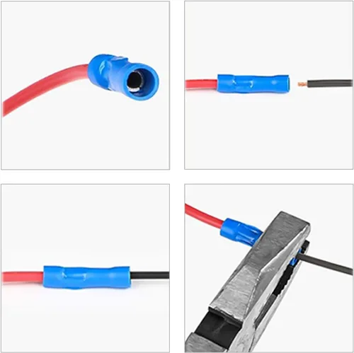 Vista 3 de Paquete de 12 adaptadores de fusible para añadir un circuito – Adaptador de fusible de 12 V para automóvil – Mini conector de fusibles automotriz