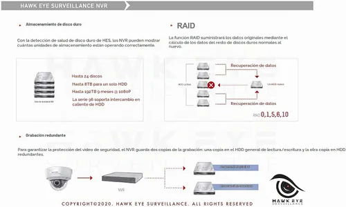 Vista 4 de Grabadora de video en red de 64 canales - Grabación NVR 4K de hasta 12MP compatible con Hikvision DS-9664NI-M8 versión en inglés