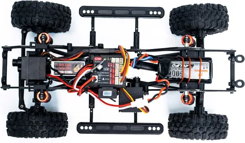 Vista 5 de HOBBYPLUS CR18P EVO 2 Rock RC Crawler - Mini rastreador RC escala 1/18 con transmisión de dos velocidades, engranajes totalmente metálicos