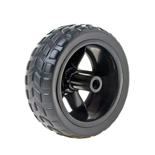 Vista 2 de 4PCS 2.559 in TT Motor Wheels Smart Car Chassis Robot Control remoto Ruedas de coche (negro)