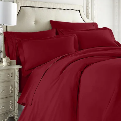 Vista 16 de Clara Clark Juego completo de ropa de cama de 5 piezas que incluye sábanas bajeras y planas, funda de edredón, fundas de almohada