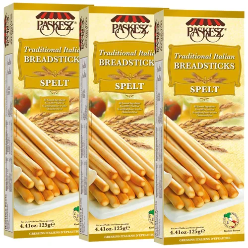 Vista 4 de Palitos de pan de ajo, totalmente naturales, 4.4 onzas, paquete de 3