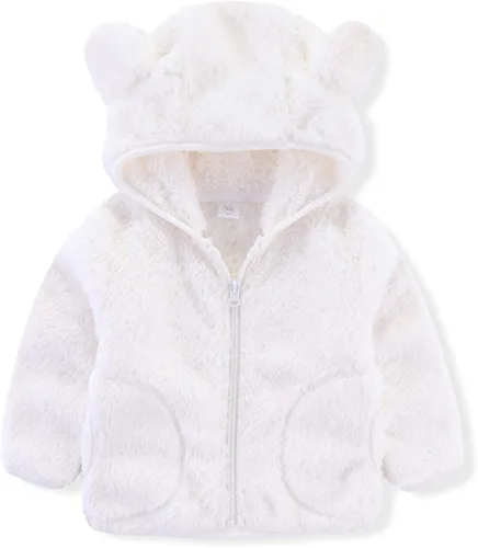 Vista 2 de Chaqueta de invierno cálida para niños y niñas chaqueta de invierno para bebés sudadera de forro polar para bebés abrigo de franela para niñas